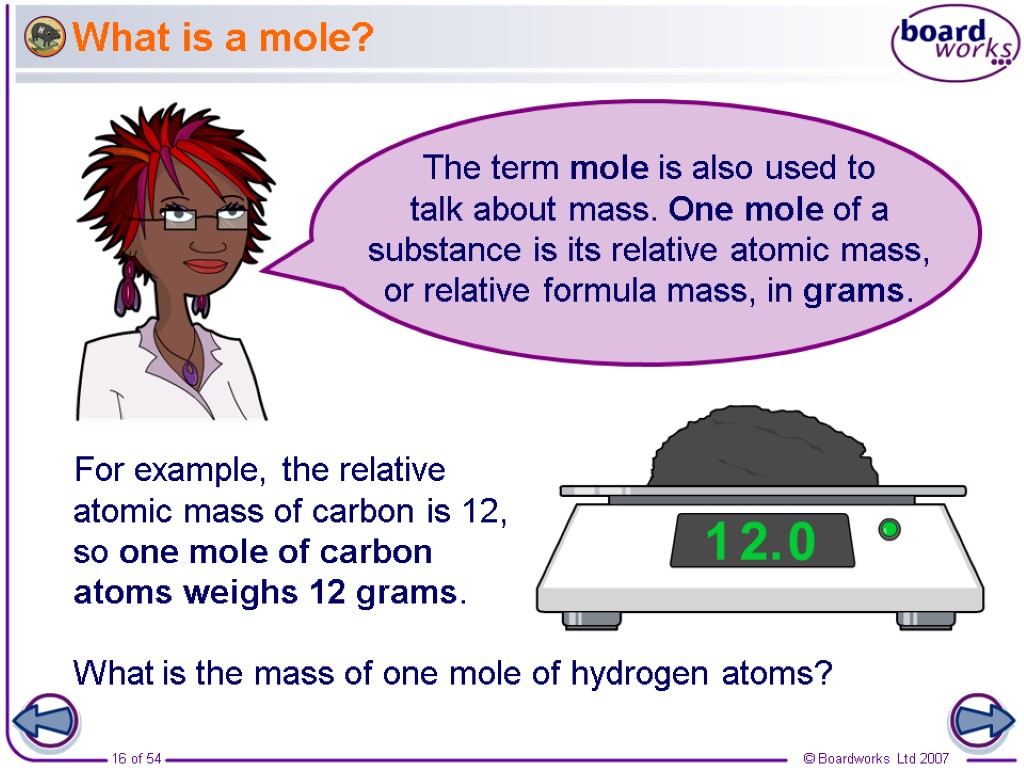 What is a mole? For example, the relative atomic mass of carbon is 12,